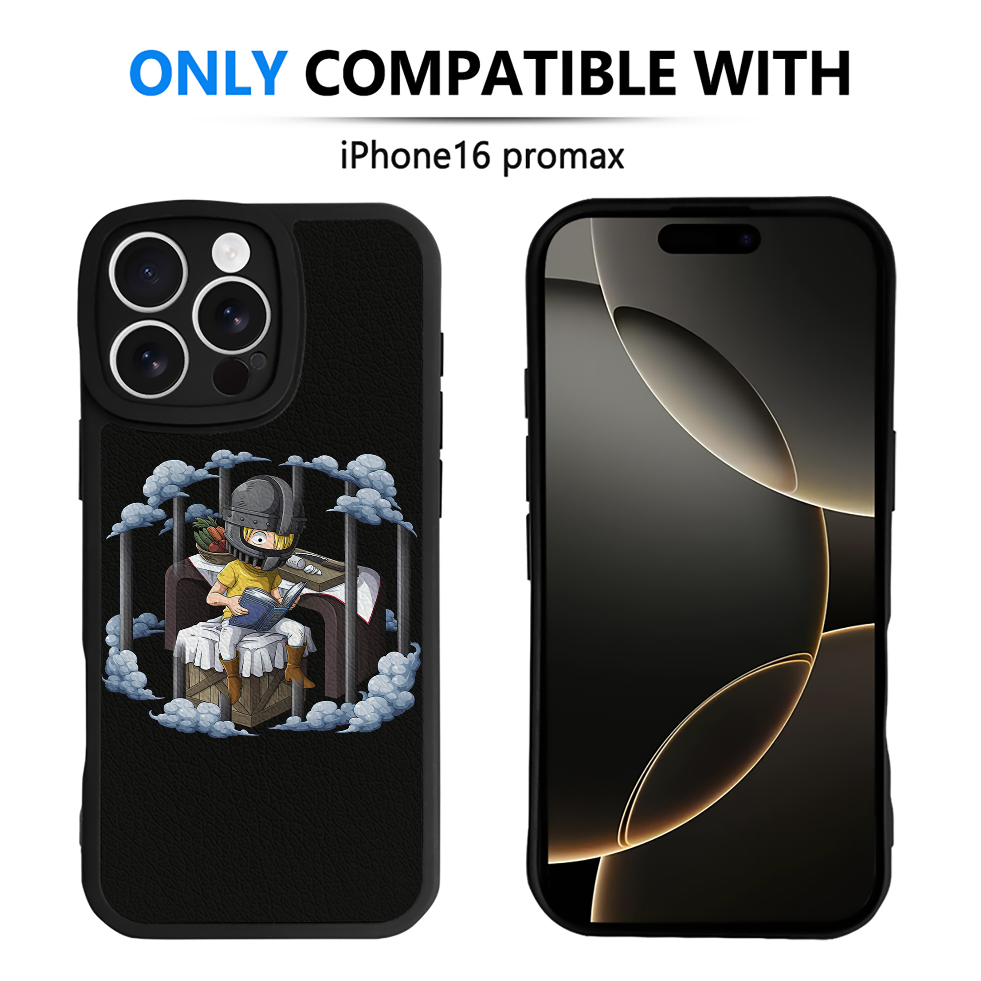 （画像用） ワンピース サンジ ONE PIECE Sanji 【iPhone 16シリーズ対応】シリコンスマホケース（レザー調） 材質：シリコン